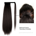 Synthetic Yaki Straight Ponytail Kinky Straight Wrap Around Hairpiece Synthetic Ponytails Manufactory